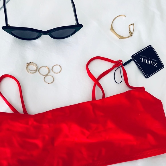 Zaful Red Sporty Sex Bikini - Picture 3 of 4